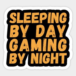 Sleeping By Day Gaming By Night Sticker